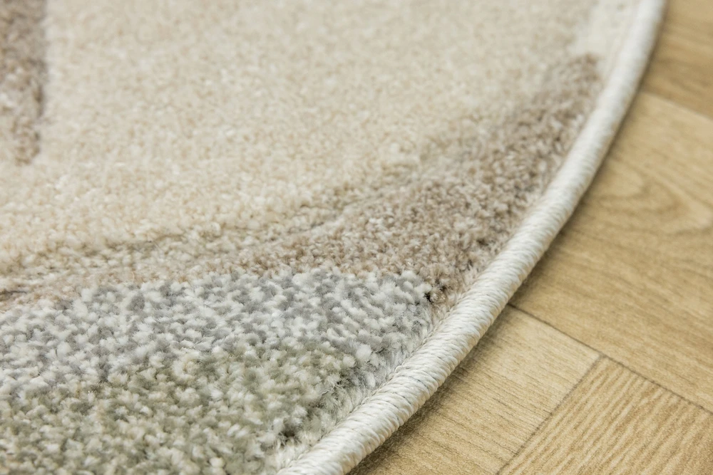 Akcila DYWAN DO POKOJU DZIECKA BEŻOWE LISKI WYCINANY MIĘKKI TANAMI KOŁO śr. 100 cm