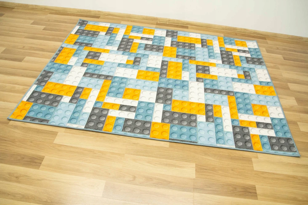 Akcila DYWAN DO POKOJU DZIECKA KOLOROWY W Kaladėlės PASTELOWE NA FILCU 200x300 cm