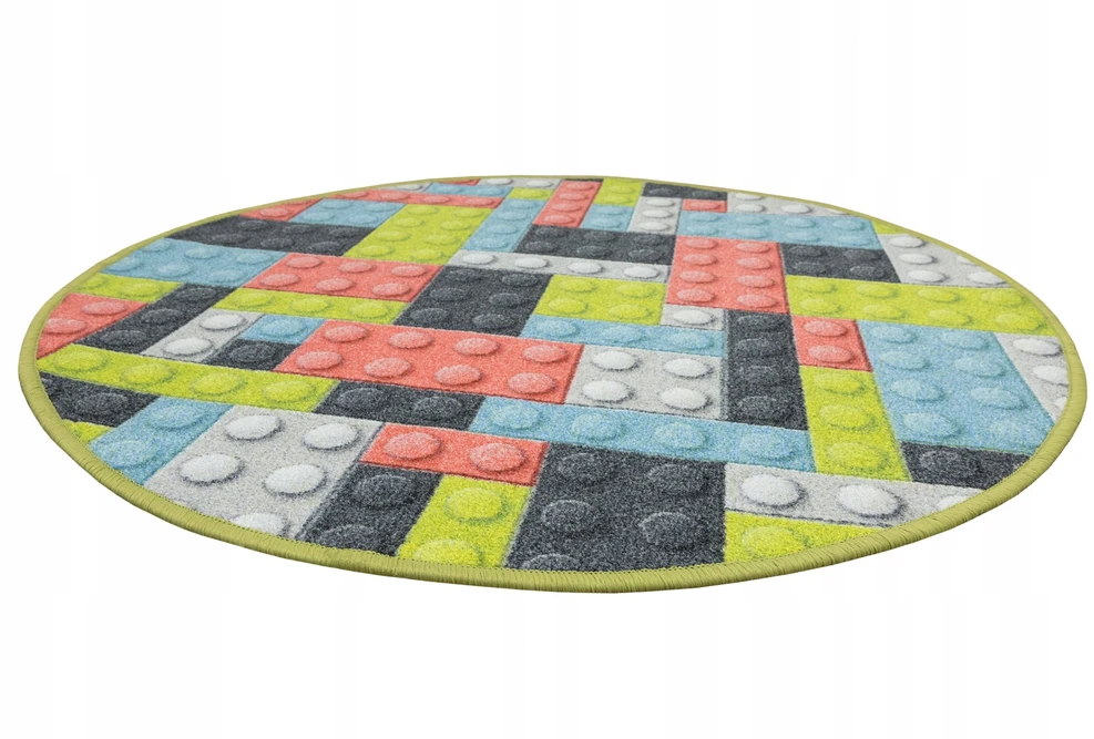 Akcila DYWAN DO POKOJU DZIECKA KOLOROWY Kaladėlės PASTELOWY NA FILCU śr. 80 cm