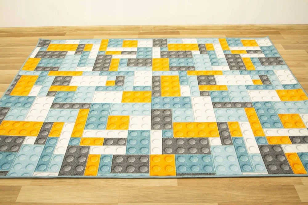 Akcila DYWAN DO POKOJU DZIECKA KOLOROWY W Kaladėlės PASTELOWE NA FILCU 200x300 cm