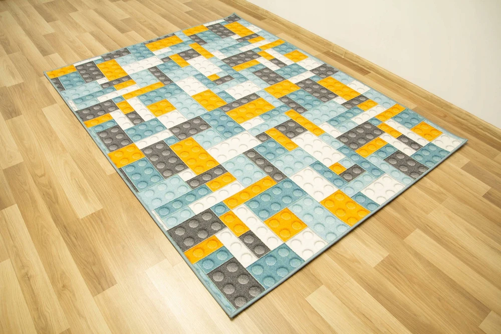 Akcila DYWAN DO POKOJU DZIECKA KOLOROWY W Kaladėlės PASTELOWE NA FILCU 200x300 cm