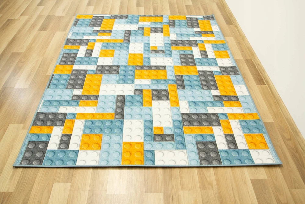 Akcila DYWAN DO POKOJU DZIECKA KOLOROWY W Kaladėlės PASTELOWE NA FILCU 200x300 cm