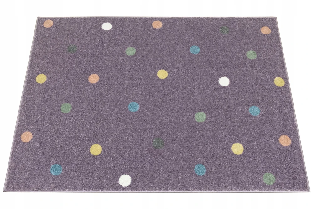 Akcila DYWAN DO POKOJU DZIECKA PASTELOWY Violetinis W KROPECZKI LIMA 180x270 cm