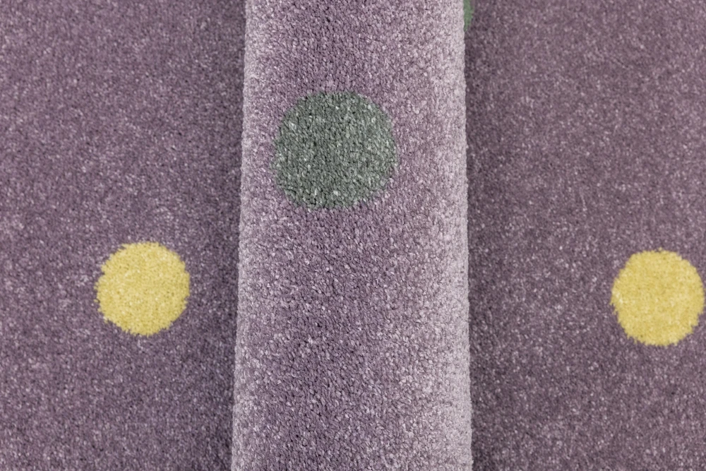 Akcila DYWAN DO POKOJU DZIECKA PASTELOWY Violetinis W KROPECZKI LIMA 180x270 cm