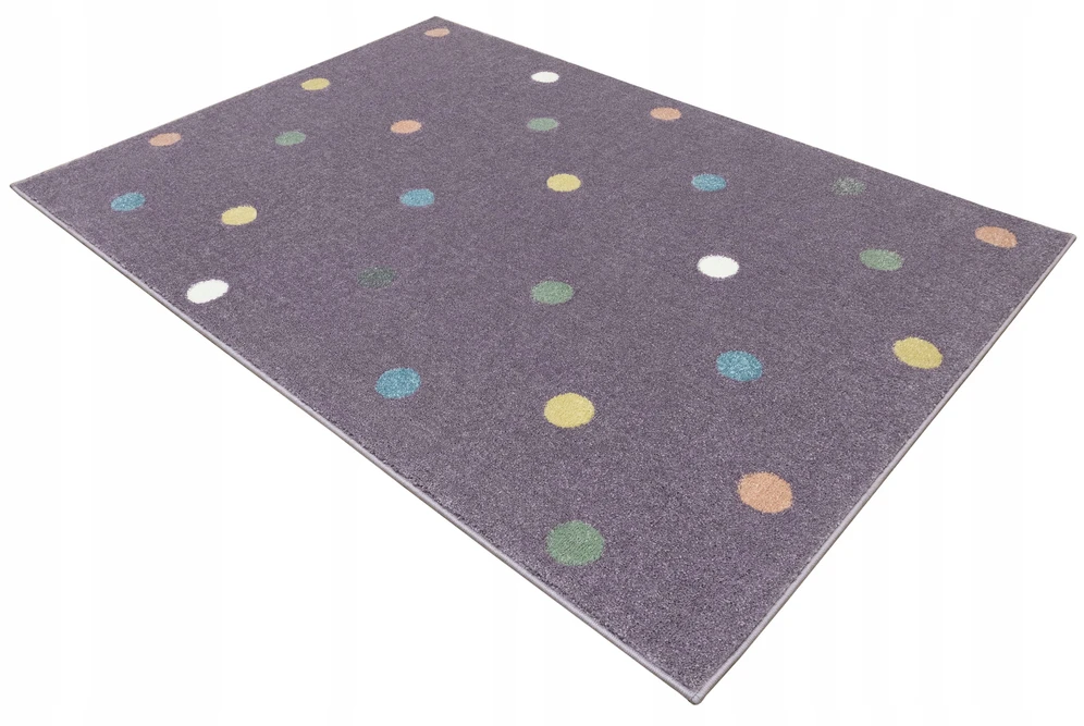 Akcila DYWAN DO POKOJU DZIECKA PASTELOWY Violetinis W KROPECZKI LIMA 180x270 cm