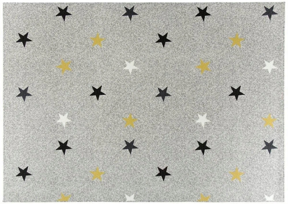 Akcila DYWAN DZIECIĘCY DLA DZIECI PILKA Geltonas GWIAZDKI NA FILCU STARS 150x200 cm