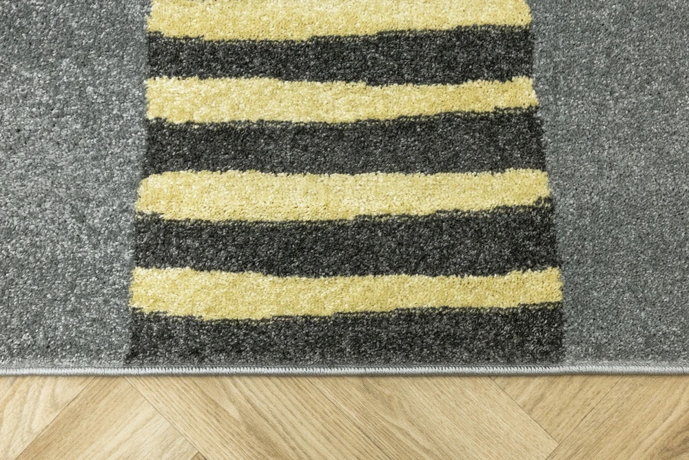 Akcila DYWAN DZIECIĘCY DO POKOJU CHŁOPCA WZÓR Z LWEM PILKA Geltonas LIMA 120x170 cm