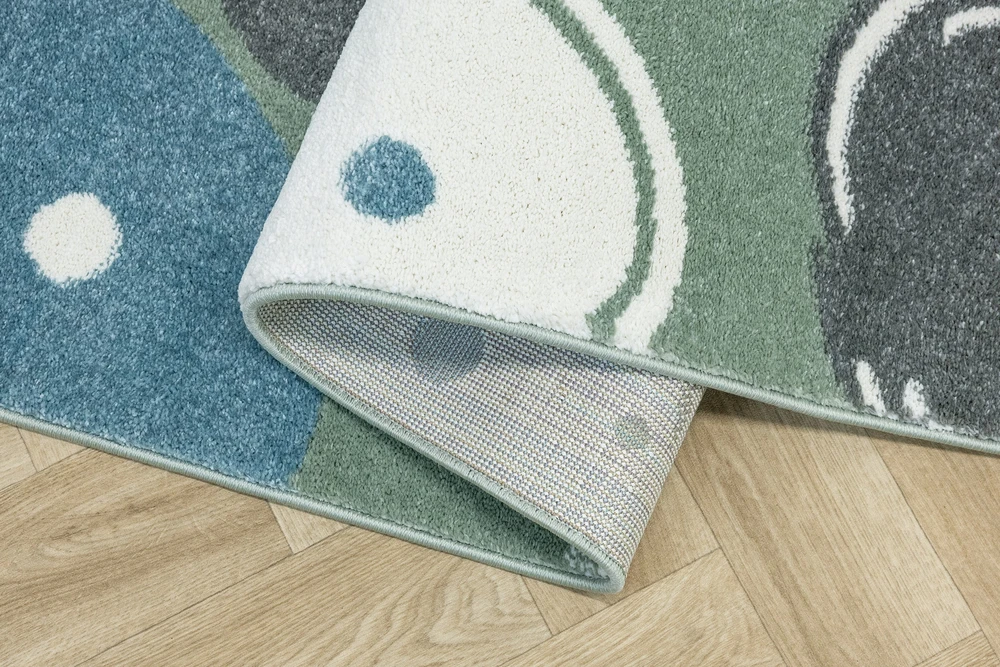 Akcila DYWAN DZIECIĘCY MIĘKKI Žalias KREMOWY W KROPKI DO POKOJU LIMA 120x170 cm