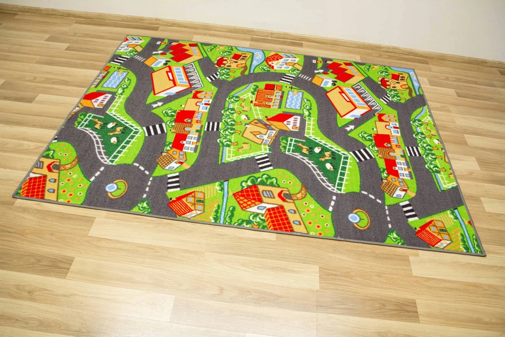 Akcila DYWAN DZIECIĘCY ULICE MIASTO DROGA ULICZKI POKOJU DZIECKA CRAZY 100x150 cm