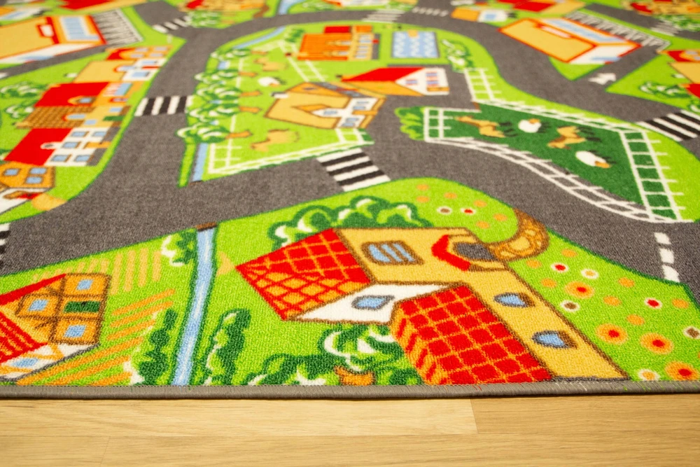 Akcila DYWAN DZIECIĘCY ULICE MIASTO DROGA ULICZKI POKOJU DZIECKA CRAZY 100x150 cm