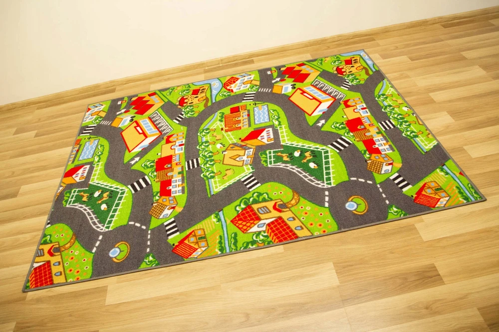 Akcila DYWAN DZIECIĘCY ULICE MIASTO DROGA ULICZKI POKOJU DZIECKA CRAZY 100x150 cm