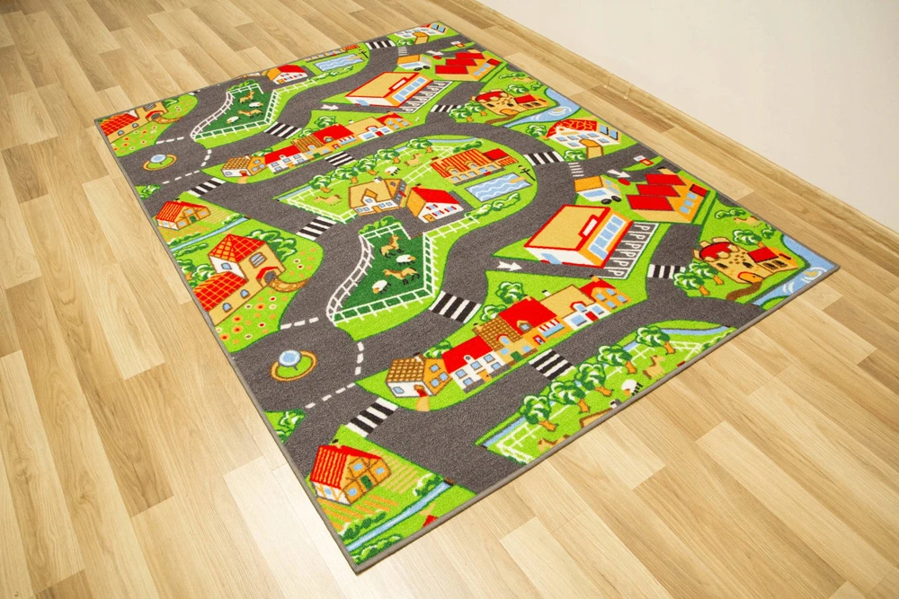 Akcila DYWAN DZIECIĘCY ULICE MIASTO DROGA ULICZKI POKOJU DZIECKA CRAZY 100x150 cm