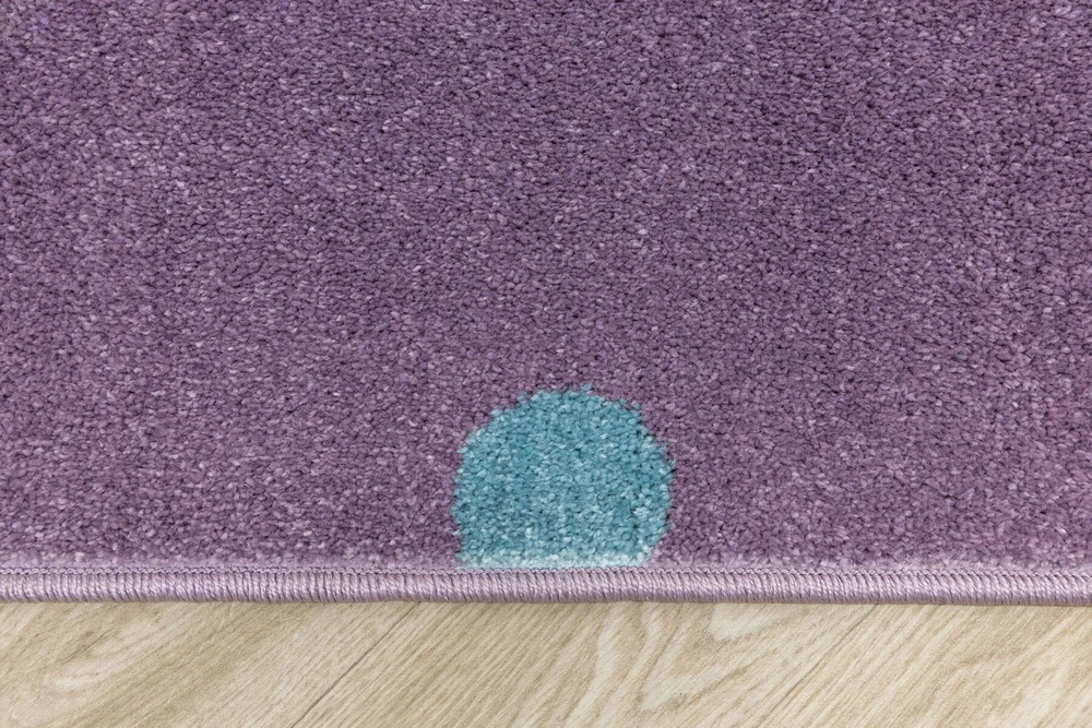 Akcila DYWAN DZIECIĘCY Violetinis W KROPECZKI KOLOROWY MIĘCIUTKI LIMA 150x300 cm