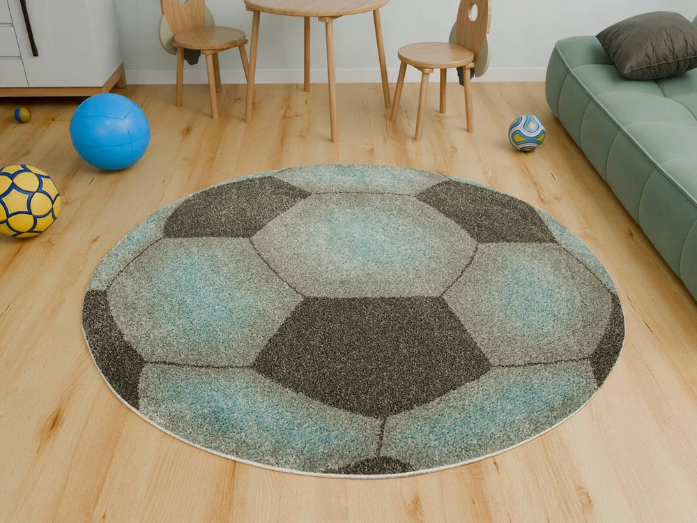 Akcila DYWAN OKRĄGŁY MIĘKKI PILKA DLA CHŁOPCA PIŁKA NOŻNA FOOTBALL LIMA śr. 140 cm