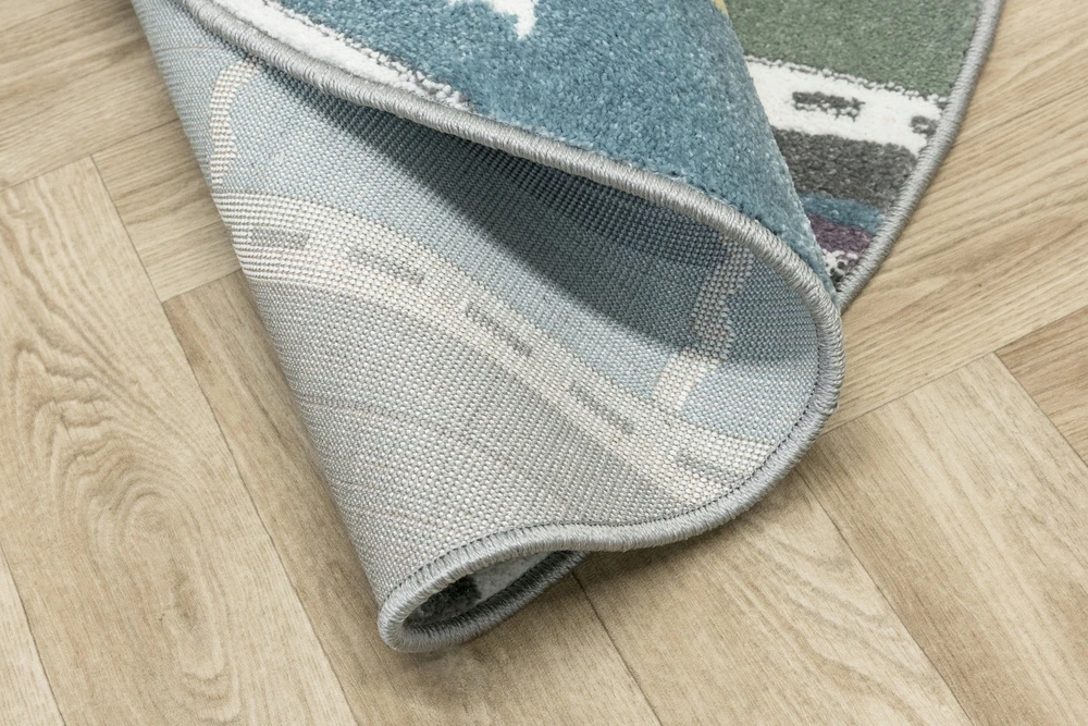 Akcila DYWAN OKRĄGŁY ULICZKI MIASTECZKO KOLOROWY DO POKOJU DZIECI LIMA śr. 150 cm