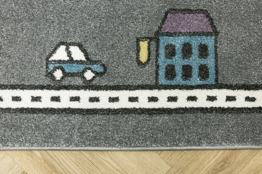 Akcila DYWAN PASTELOWY DO POKOJU DZIECKA ULICZKI MIASTO DROGA LIMA 120x170 cm
