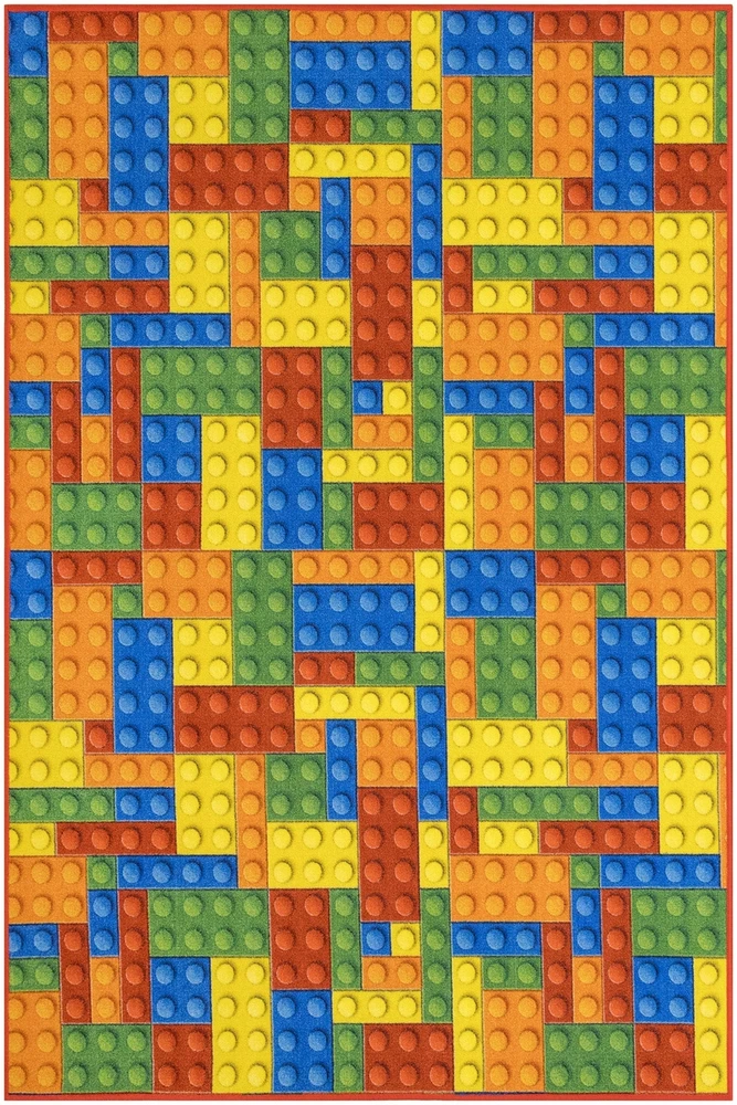 Akcila DYWAN W Kaladėlės DO POKOJU DZIECKA DZIECI MODNY KOLOROWY NA FILCU 100x200 cm