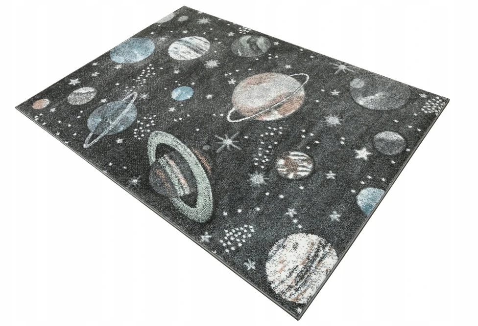 Akcila KILIMAS BERNIUKUI GRAFITINĖS PLANETOS SPACE GALATICA STARS LIMA 140x190 cm