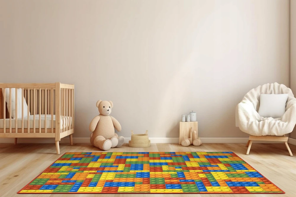 Akcila VAIKIŠKAS KILIMAS BERNIUKUI, 3D, SPALVINGAS, ANT VELTINIO, 150x200 cm