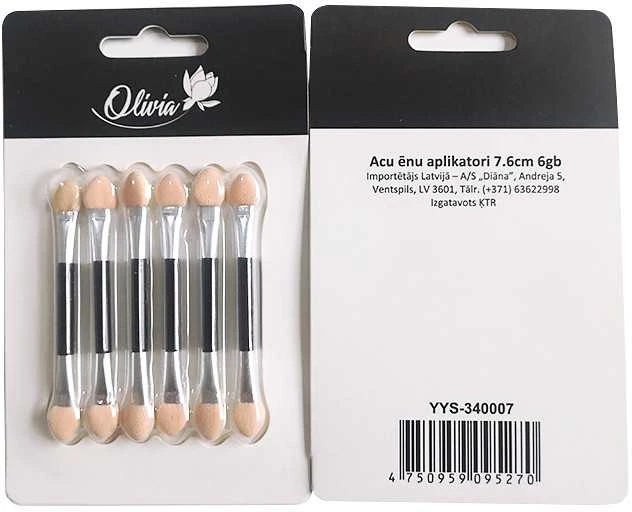 Besk OLIVIA Akių šešėlių aplikatoriai 7.6cm 6 vnt.