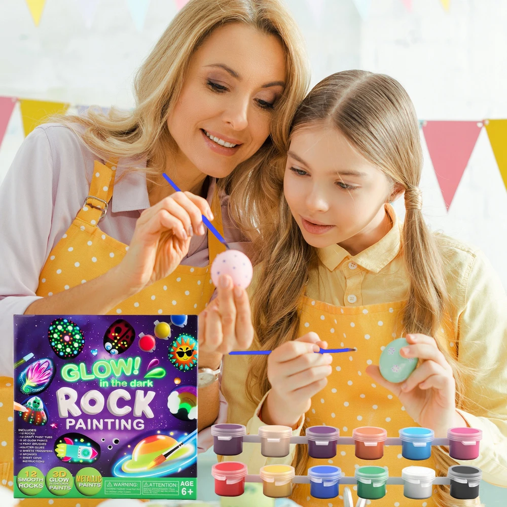 Akmens tapybos rinkinys Creative Glow in the Dark Kit