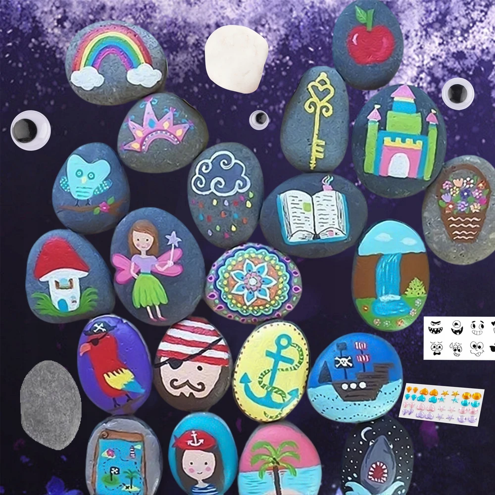 Akmens tapybos rinkinys Creative Glow in the Dark Kit