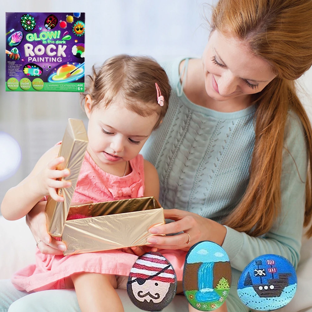 Akmens tapybos rinkinys Creative Glow in the Dark Kit