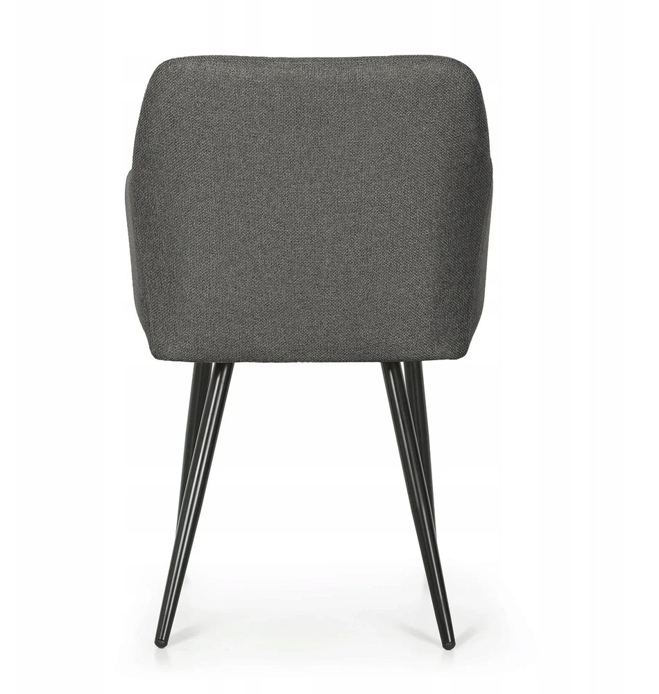 Akord 2x Minkšta kėdė iš lumos audinio svetainei LUXANO Dark Graphite Juodas