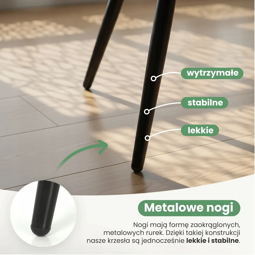 Akord 2x moderni juoda MILO dygsniuota minkšta kėdė juodomis kojomis