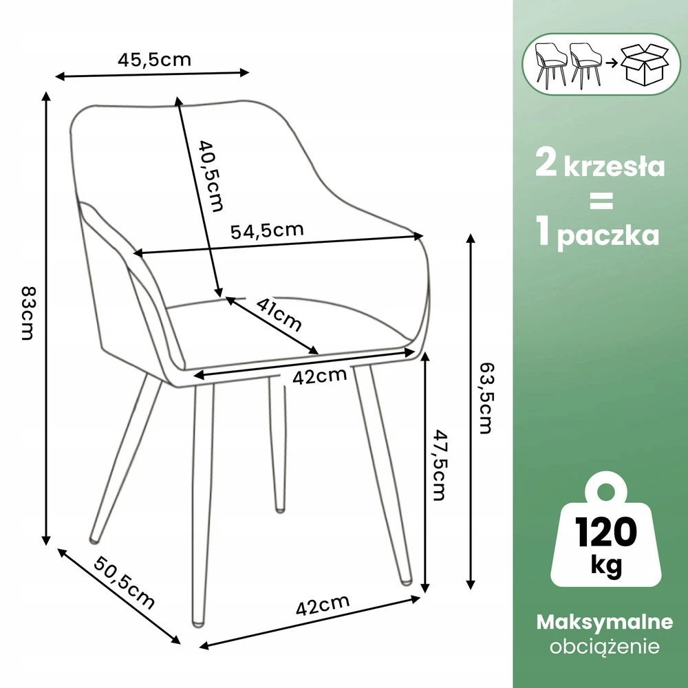 Akord 2x Smooth minkšta aksominė kėdė rusvai gelsvas ESTELLE Juodos kojos