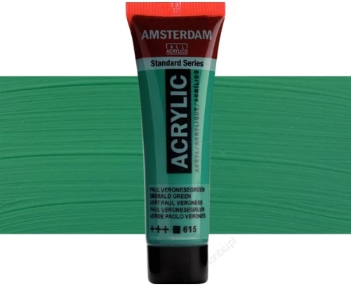 Akrilinė dažai - Amsterdam - Verdi Paolo Veronese - 20 ml - Aukštas atsparumas - Tirpdyti vandenyje