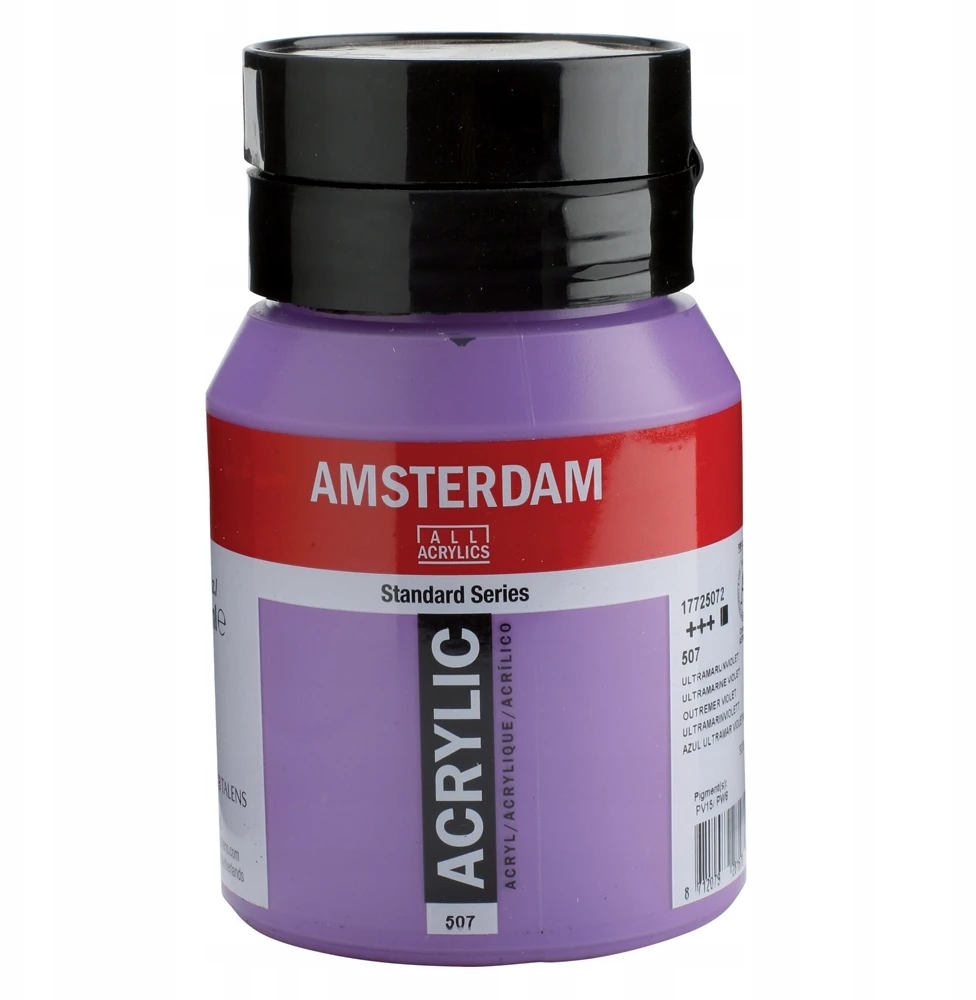 Akrilinė dažai - Amsterdame - 500ml - Violetinė spalva - Aukštas atsparumas šviesai - Ilgaamžis