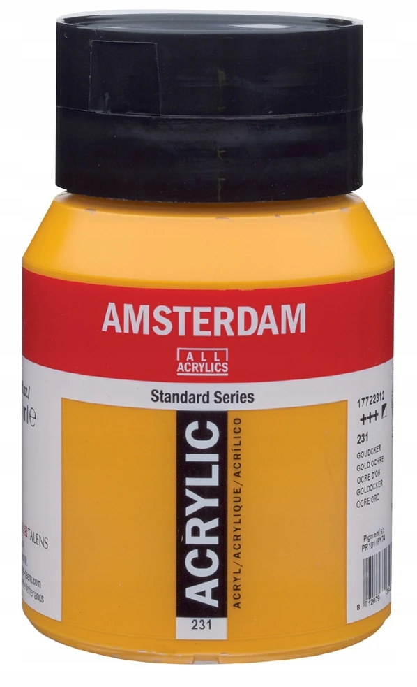 Akrilinė dažai - Aukso okras - 231 - Amsterdame - 500ml indelis
