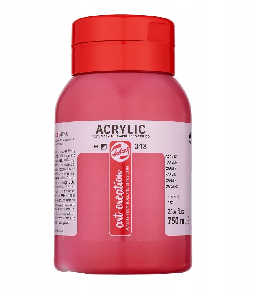 Akrilinė dažai - Pagrindinis magenta - 369 - 750 ml indelis - Talens Art Creation