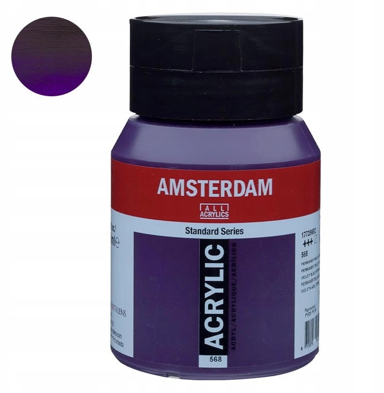 Akrilinė dažai - Violetinė melsva - 568 - Amsterdam - 500ml indelis