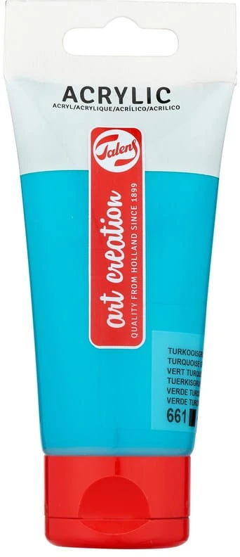 Akrilinė dažų tūbelė Art Creation Talens 75ml žalia turquoise