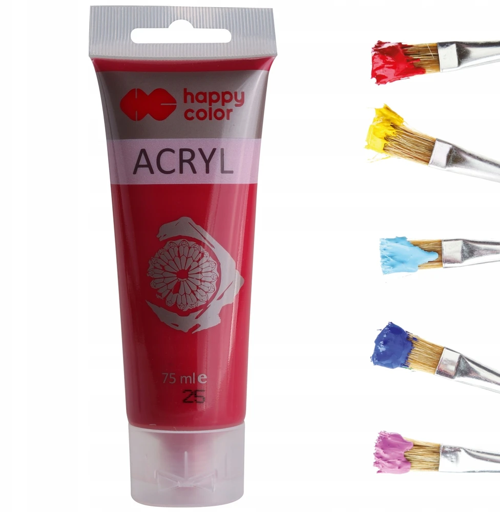 Akriliniai dažai 75ml, tamsiai rožiniai, Nr. 25, Happy Color