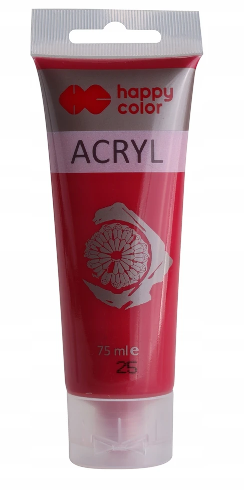 Akriliniai dažai 75ml, tamsiai rožiniai, Nr. 25, Happy Color