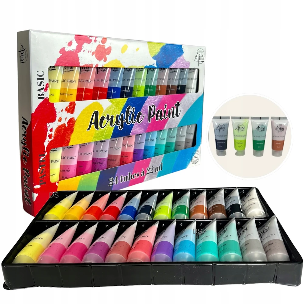 Akriliniai dažai Creative Artist 22 ml, 24 vnt.