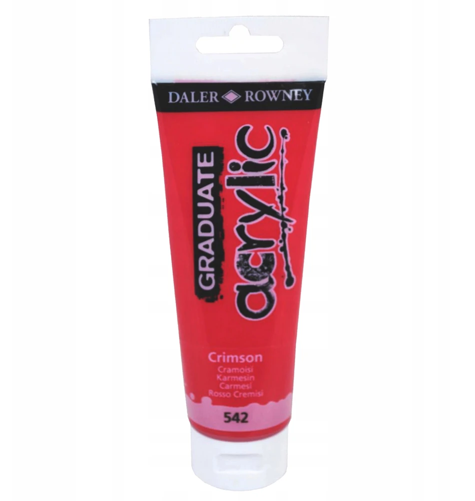 Akriliniai dažai Daler-Rowney Graduate 120 ml tamsiai raudona