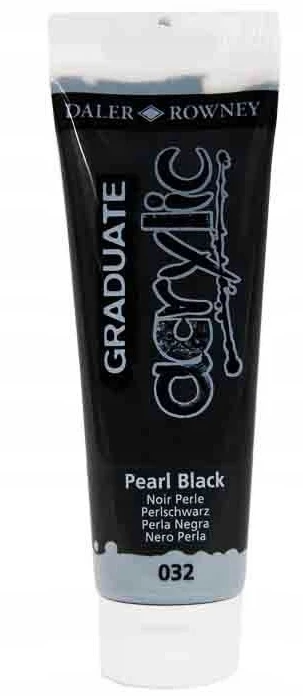 Akriliniai dažai Daler-Rowney Graduate 120 ml juoda perlamutrinė