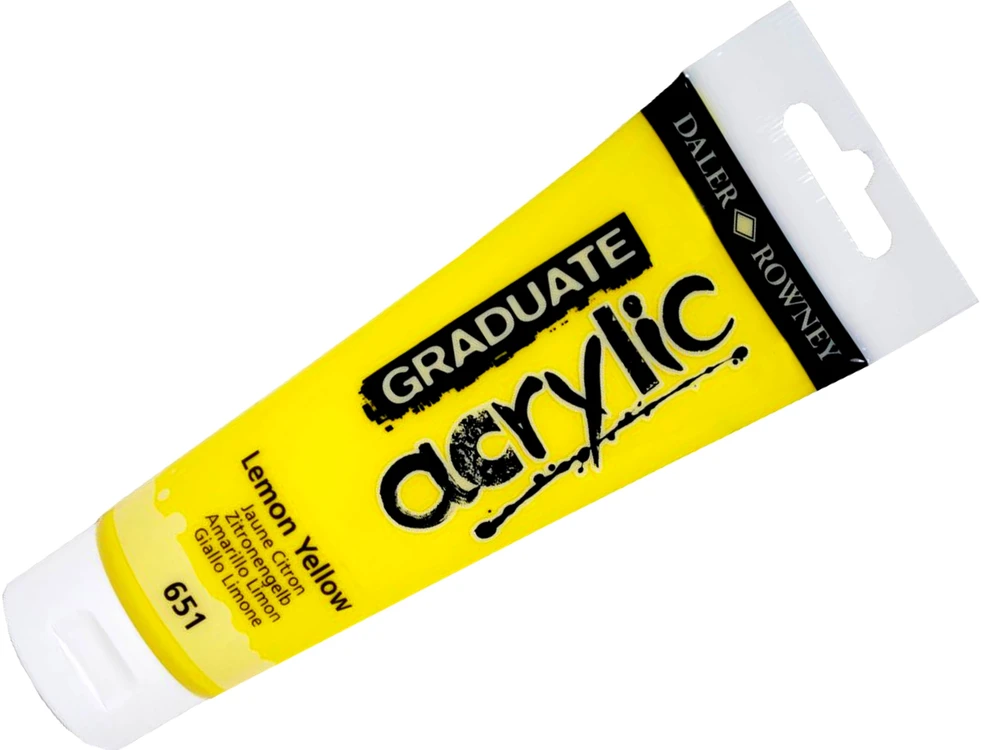 Akriliniai dažai Daler-Rowney Graduate 120 ml citrininė