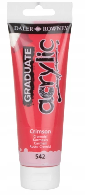 Akriliniai dažai Daler-Rowney Graduate 120 ml tamsiai raudona