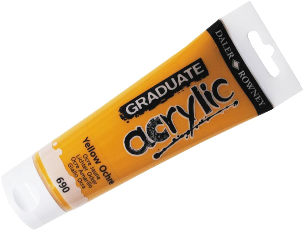 Akriliniai dažai Daler-Rowney Graduate 120 ml ochra geltona