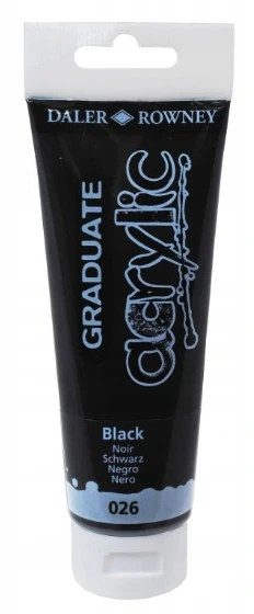 Akriliniai dažai Daler-Rowney Graduate 120 ml juoda