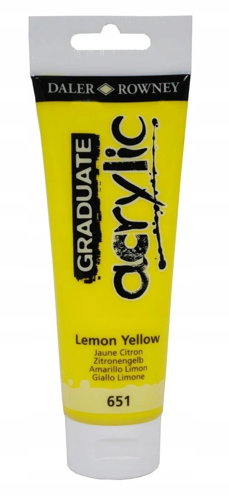 Akriliniai dažai Daler-Rowney Graduate 120 ml citrininė