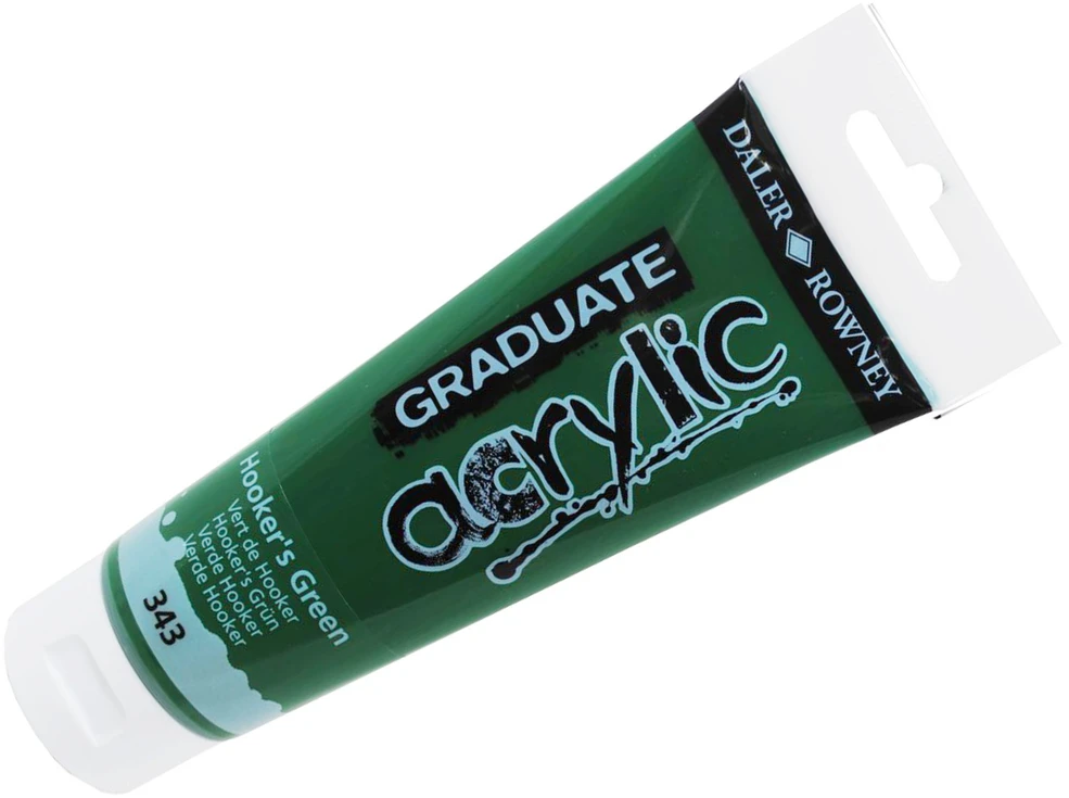 Akriliniai dažai Daler-Rowney Graduate 120 ml Hooker žalia