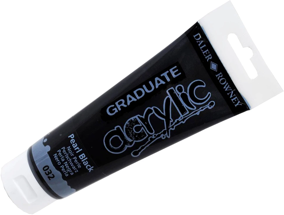 Akriliniai dažai Daler-Rowney Graduate 120 ml juoda perlamutrinė