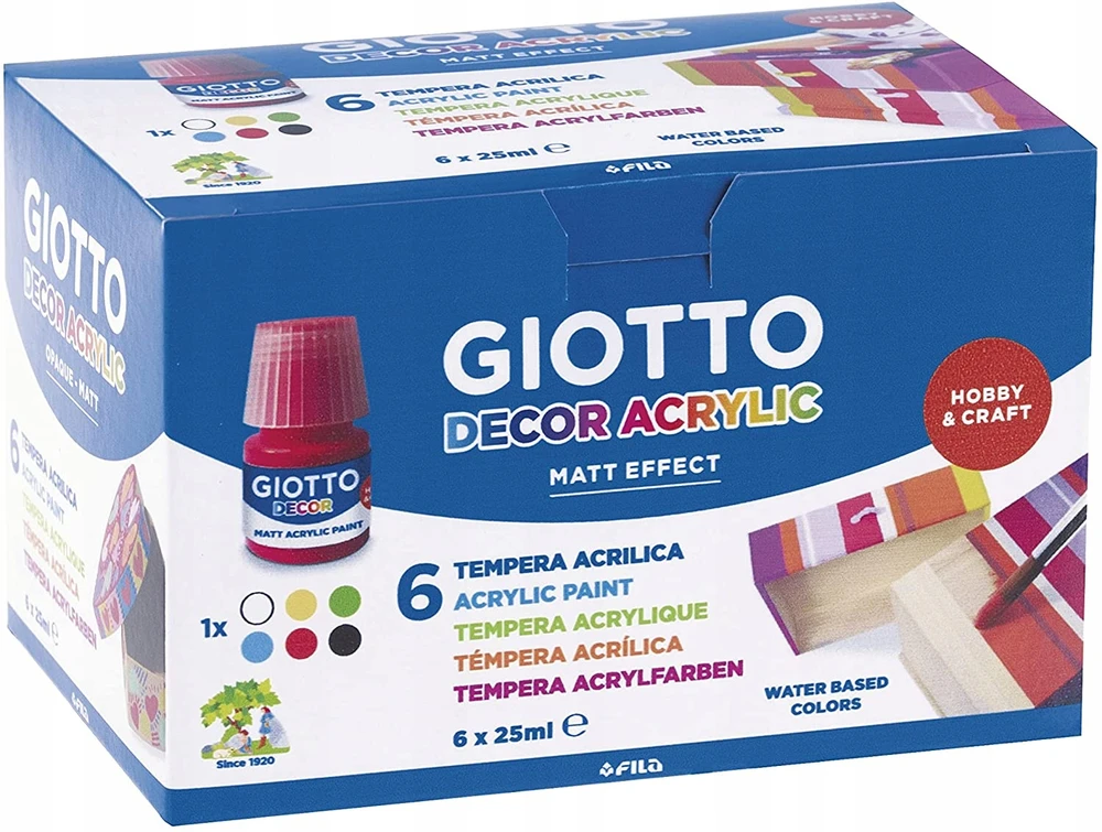 Akriliniai dažai Fila Giotto 6spx25ml 538200