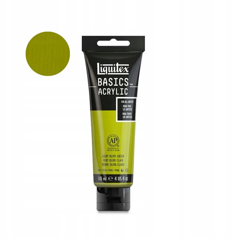 Akriliniai dažai Liquitex Basics 118ml, šviesiai alyvuogių žali
